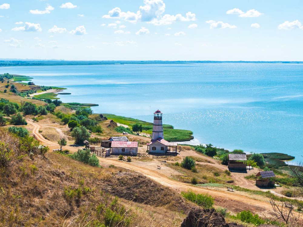 Picturesque coast of the Azov Sea