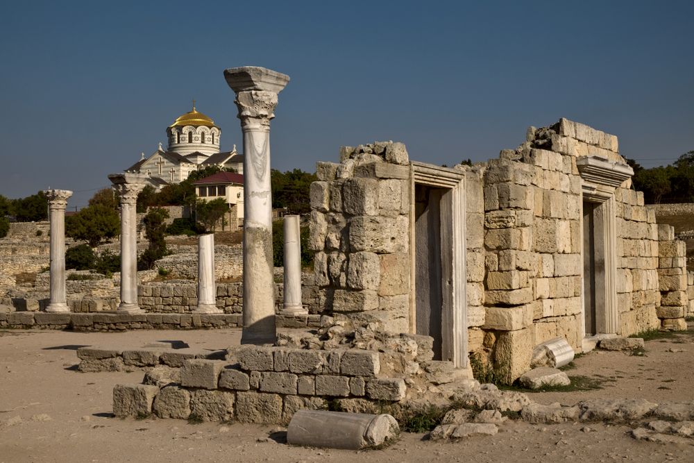 Chersonesos is a popular sight in Sevastopol