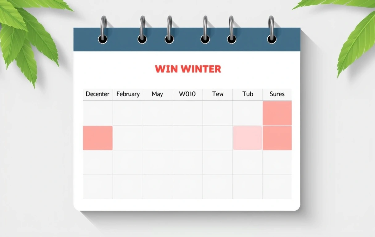 Calendar highlighting peak and shoulder season months for tropical travel pricing